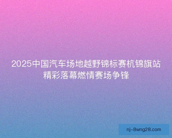 2025中国汽车场地越野锦标赛杭锦旗站精彩落幕燃情赛场争锋